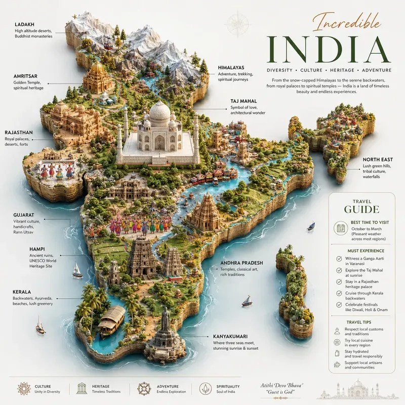 3D Travel Guide Map Generator
