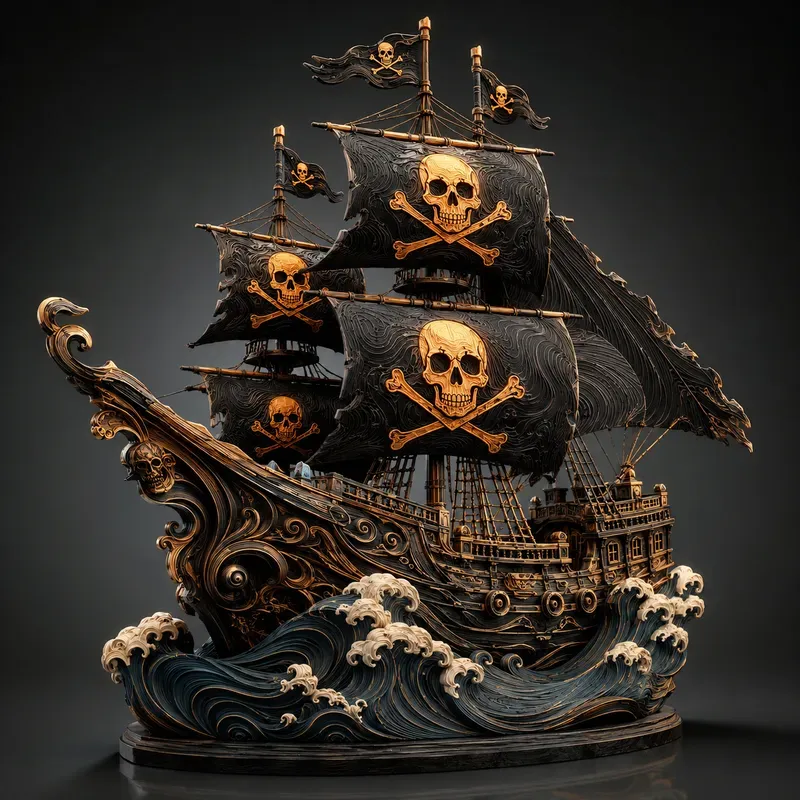 Fantasy Sculpted Ships