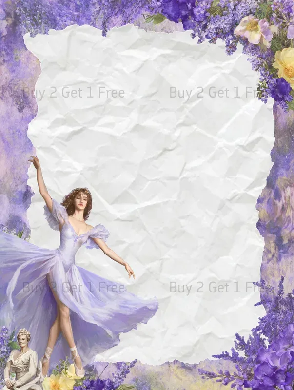 Lavender Cottagecore Background Frames