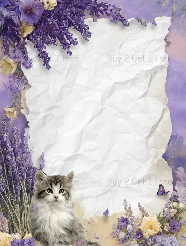 Lavender Cottagecore Background Frames