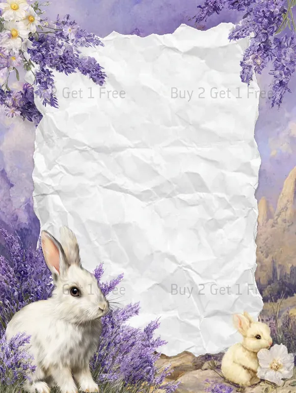 Lavender Cottagecore Background Frames