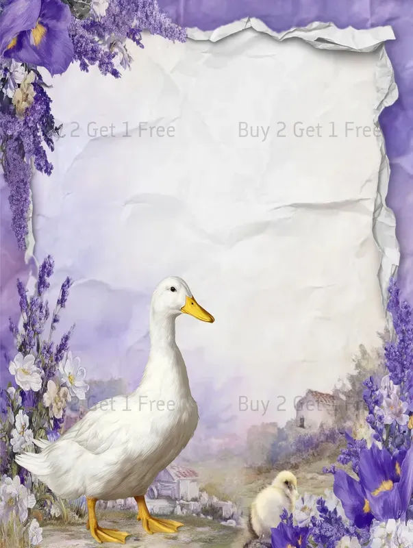 Lavender Cottagecore Background Frames