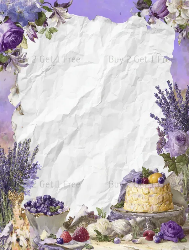 Lavender Cottagecore Background Frames