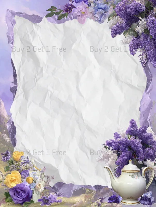 Lavender Cottagecore Background Frames