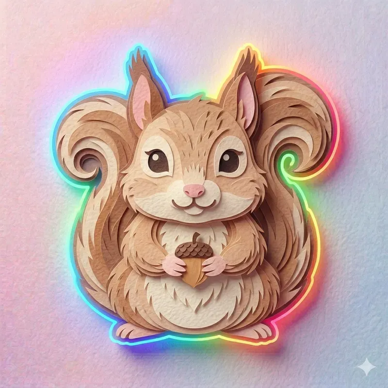 Neon Embossed Papercut Art Generator