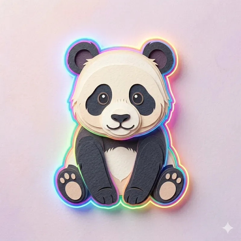 Neon Embossed Papercut Art Generator