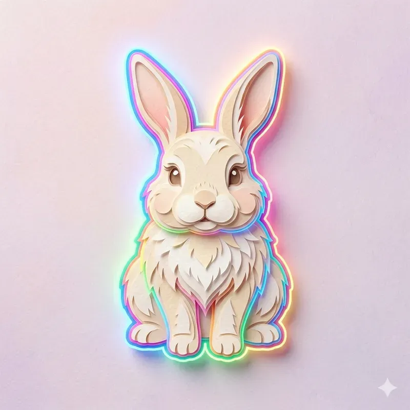 Neon Embossed Papercut Art Generator