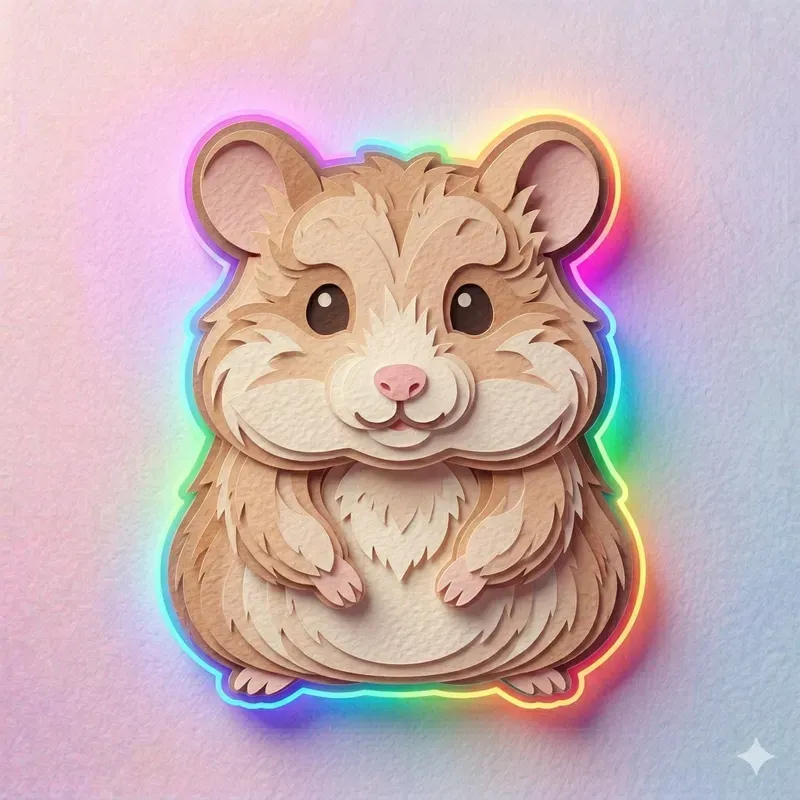 Neon Embossed Papercut Art Generator