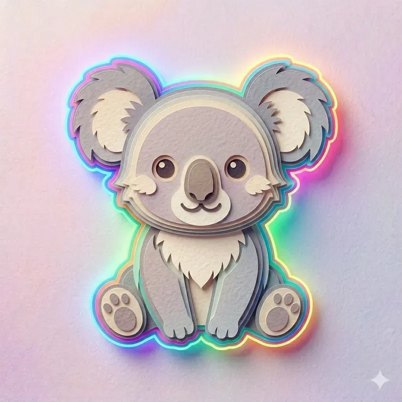Neon Embossed Papercut Art Generator