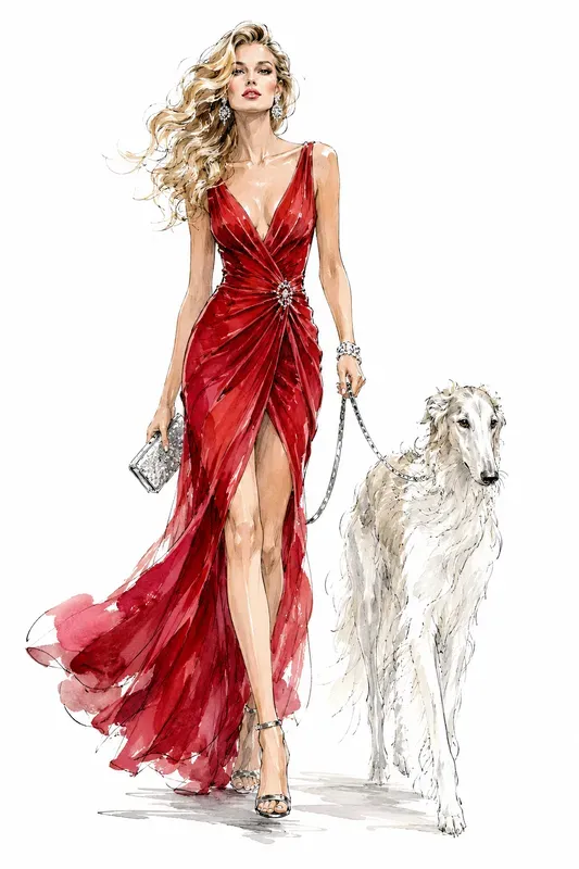Chic Watercolor Fashion Sketches