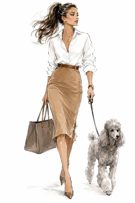 Chic Watercolor Fashion Sketches
