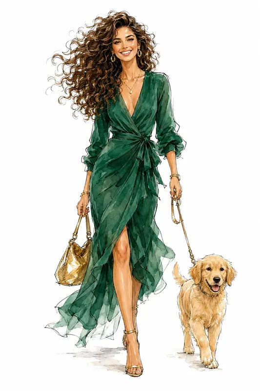 Chic Watercolor Fashion Sketches