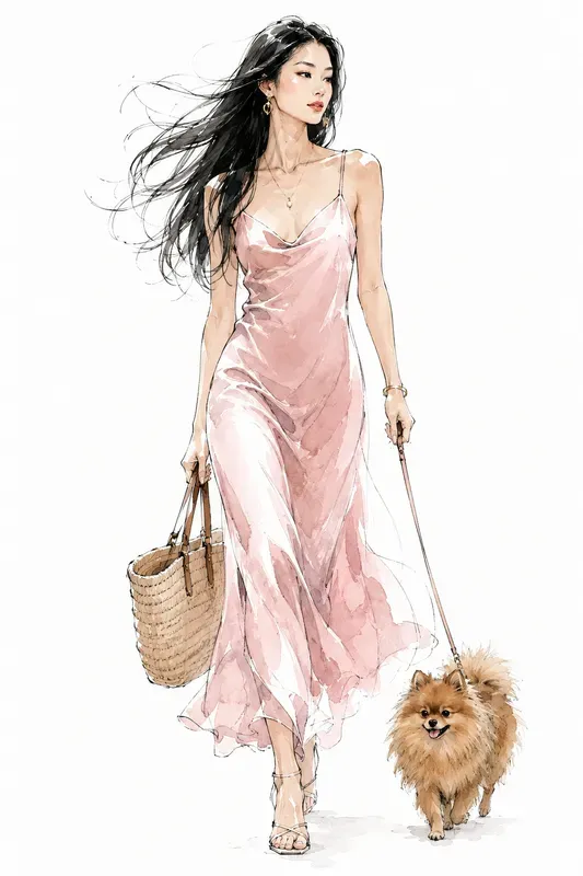 Chic Watercolor Fashion Sketches