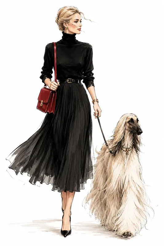 Chic Watercolor Fashion Sketches