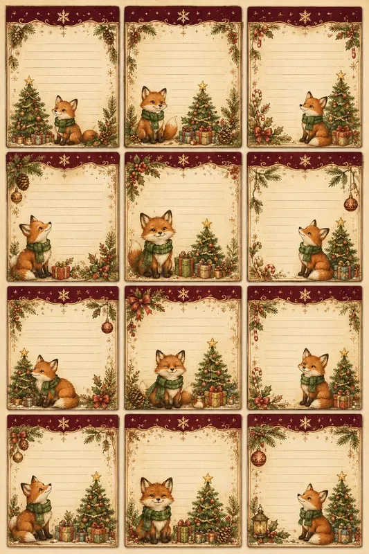Christmas Character Writing Sheets