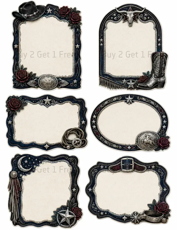 Western Printable Journaling Cards
