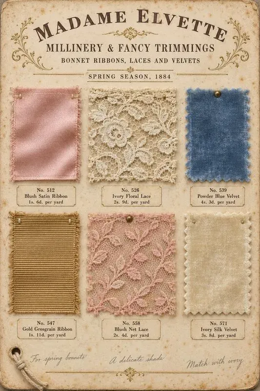 Victorian Fabric Sample Cards