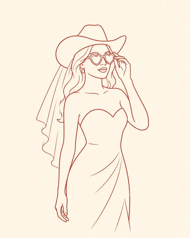 Western Cowgirl Bachelorette Cliparts
