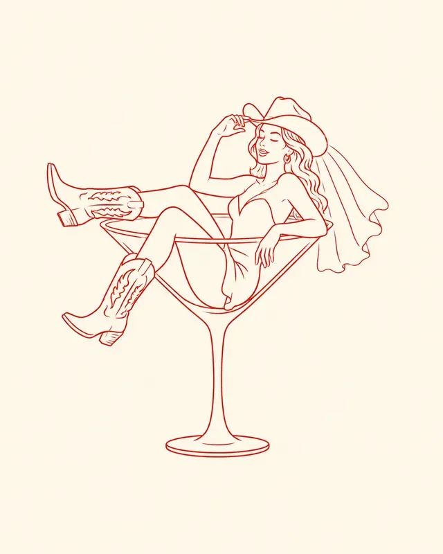 Western Cowgirl Bachelorette Cliparts