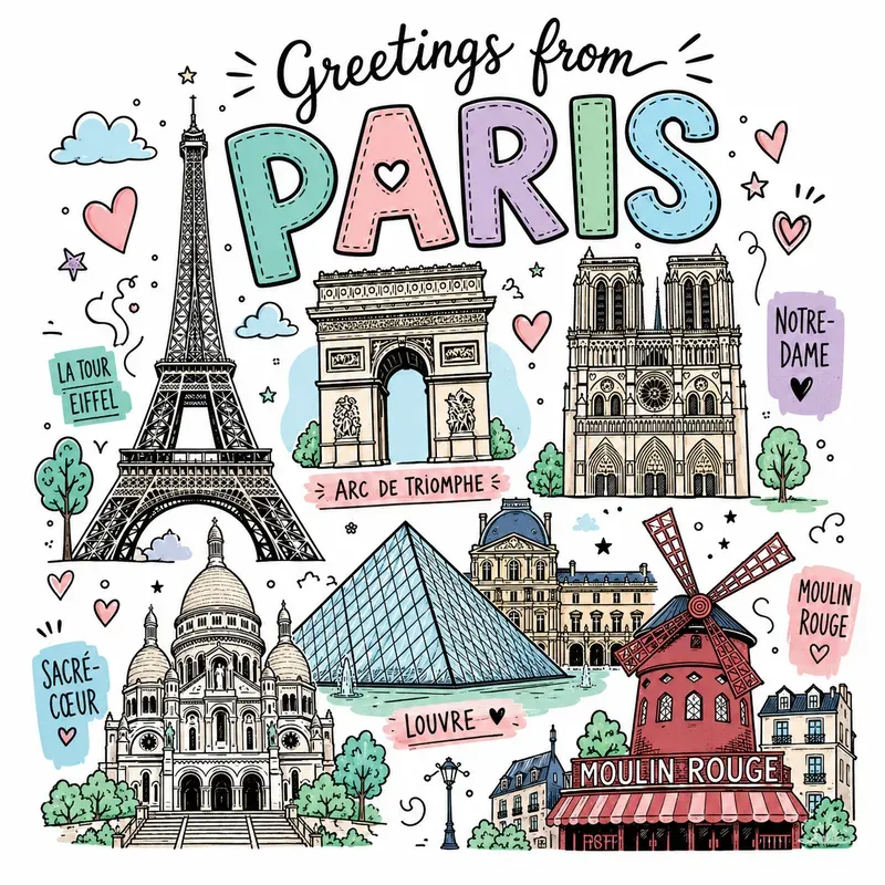 Whimsical Travel City Tshirts