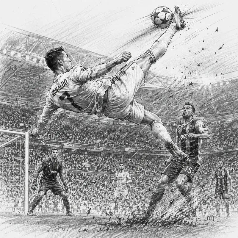 Dynamic Pencil Sports Action Sketches