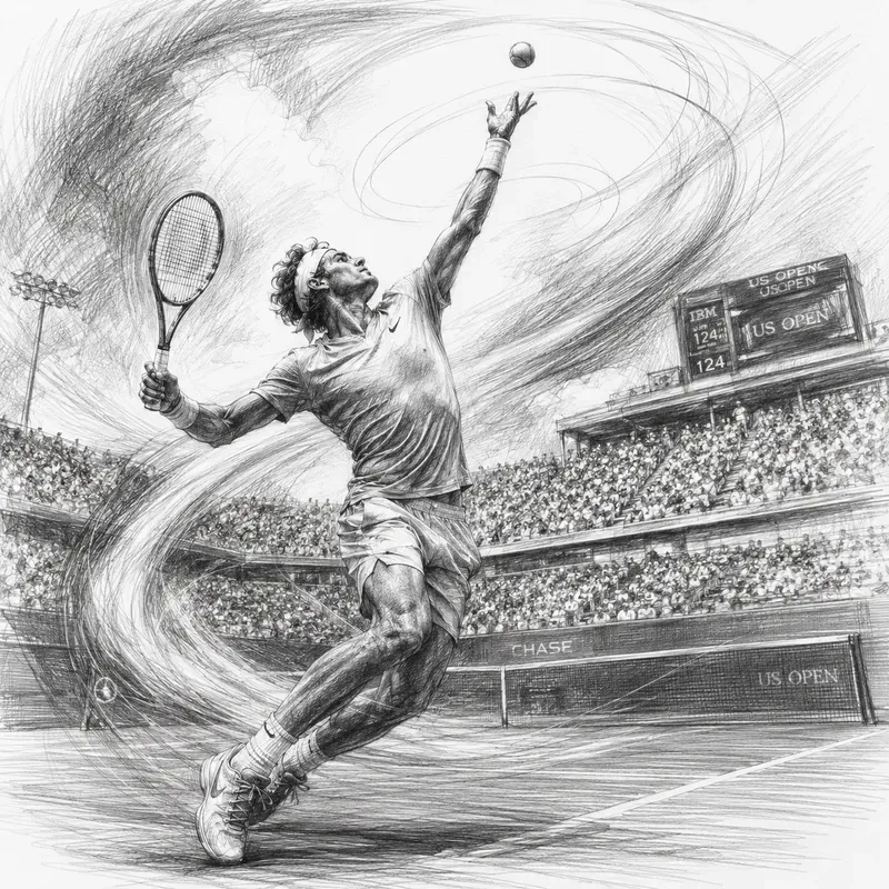 Dynamic Pencil Sports Action Sketches