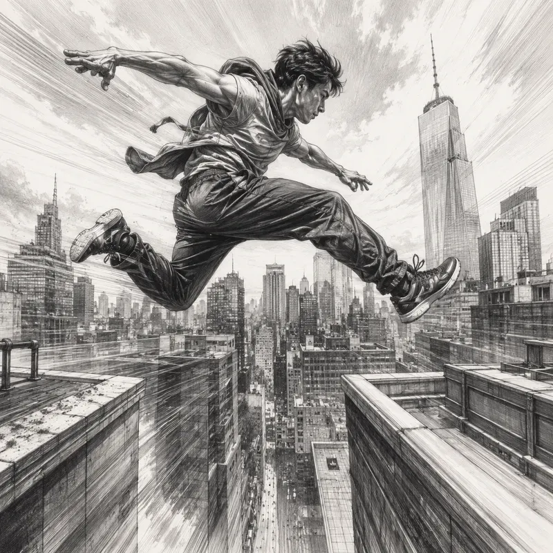 Dynamic Pencil Sports Action Sketches