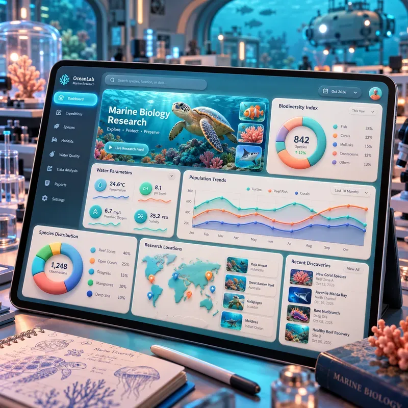 3D Data Dashboard Tablet UIs