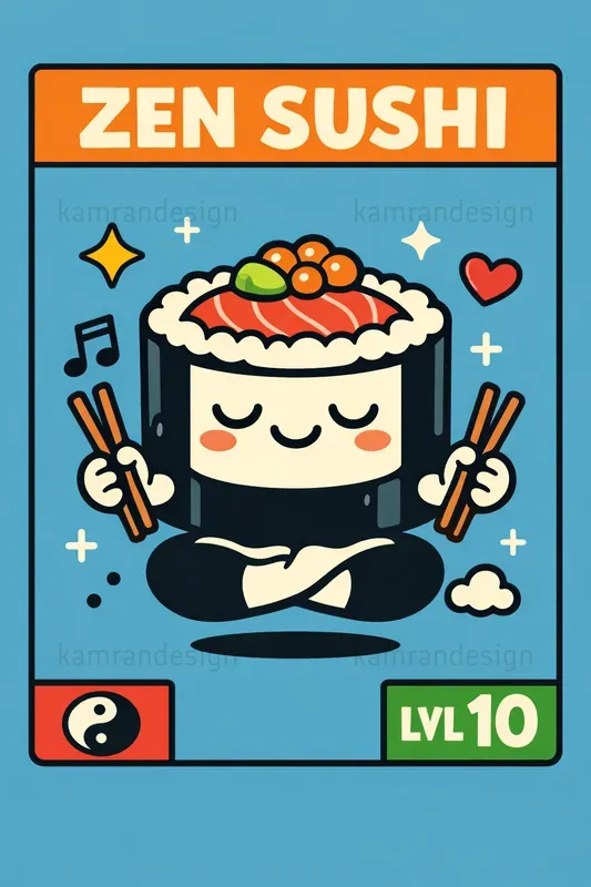Whimsical Flat Vector Trading Cards