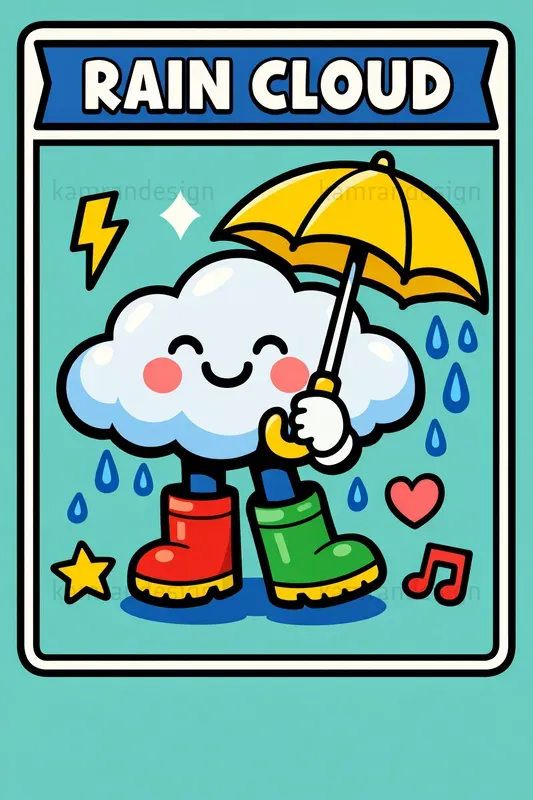 Whimsical Flat Vector Trading Cards