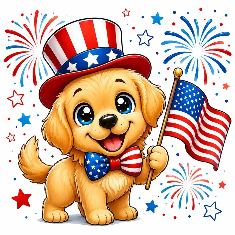 Cute Usa Mascot Cartoons
