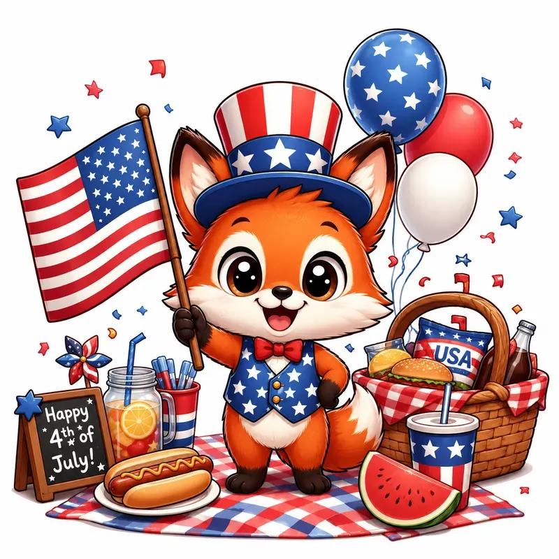 Cute Usa Mascot Cartoons