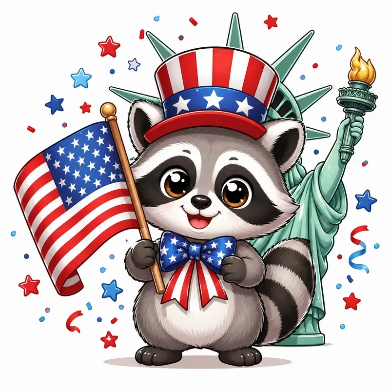 Cute Usa Mascot Cartoons