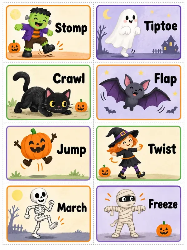 Preschool Movement Brain Break Cards