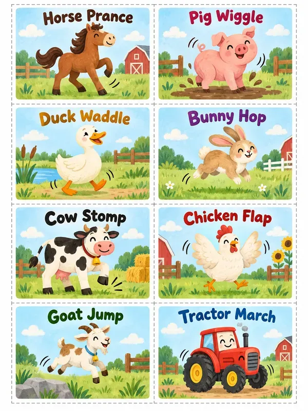 Preschool Movement Brain Break Cards