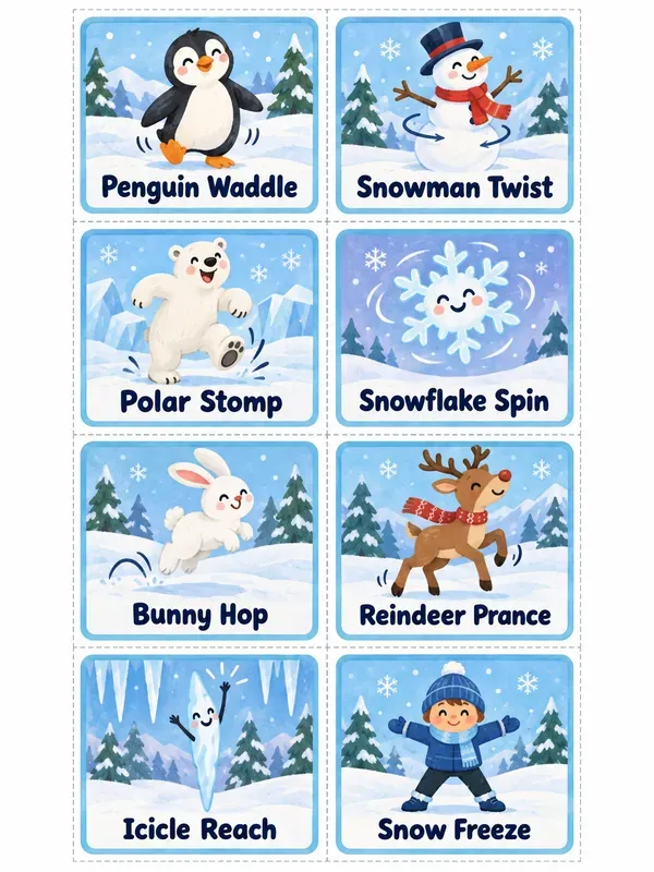 Preschool Movement Brain Break Cards