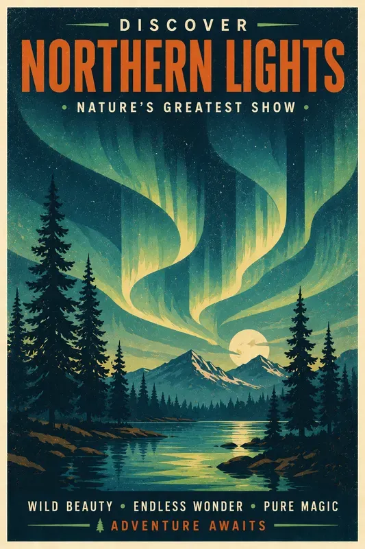 Retro Screen Print Travel Poster Designs