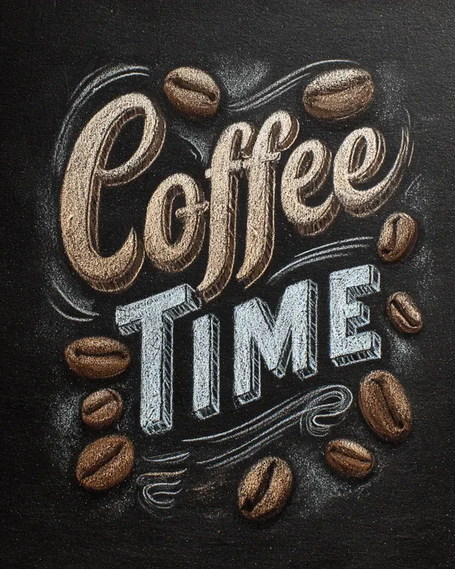 Rustic Pastel Chalk Typography