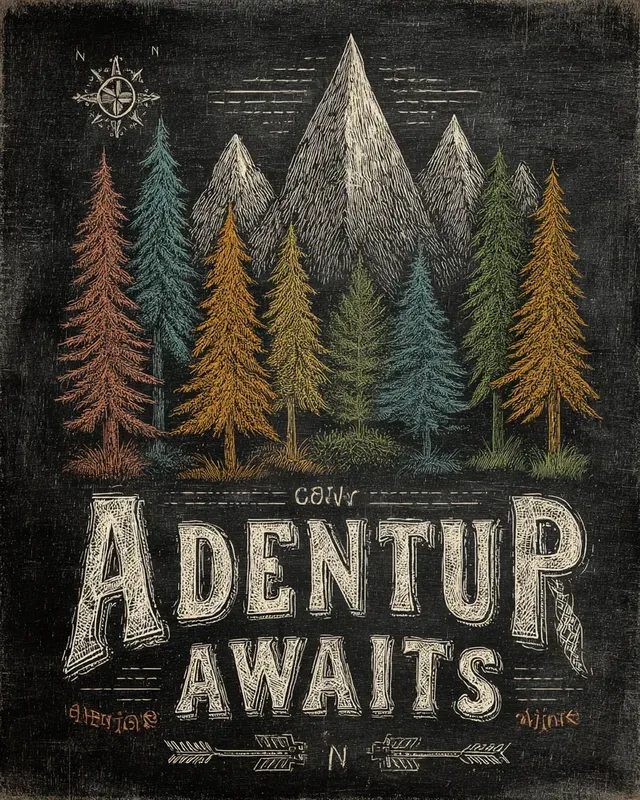 Rustic Pastel Chalk Typography
