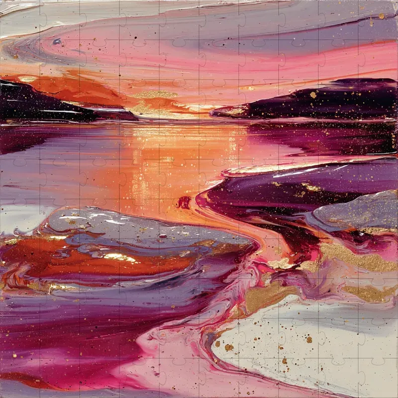 Luxe Fluid Pour Acrylic Art
