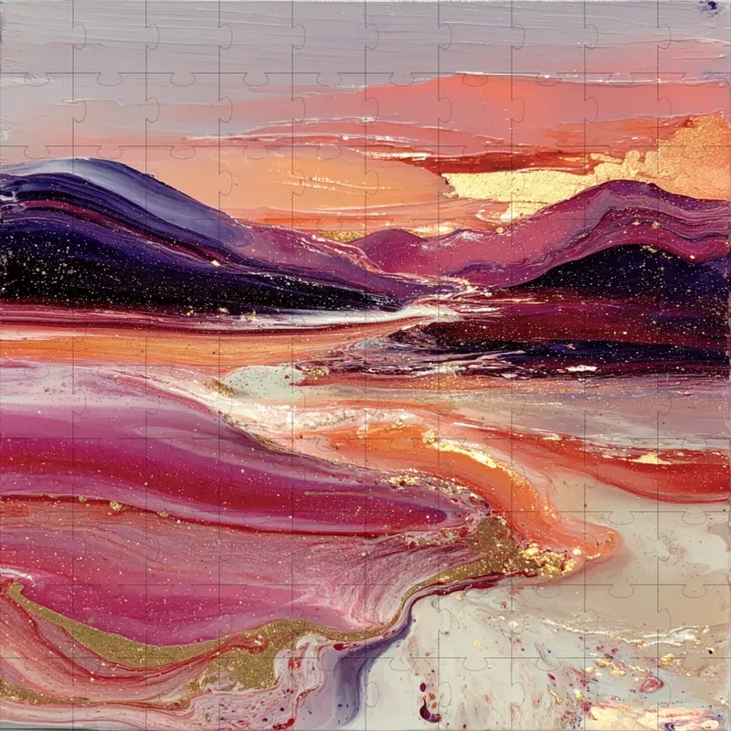 Luxe Fluid Pour Acrylic Art