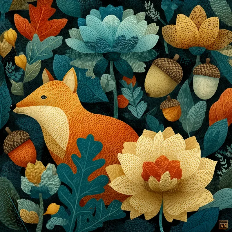 Whimsical Folk Art Seasons