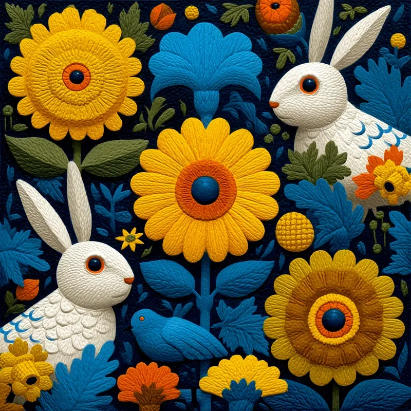 Whimsical Folk Art Seasons