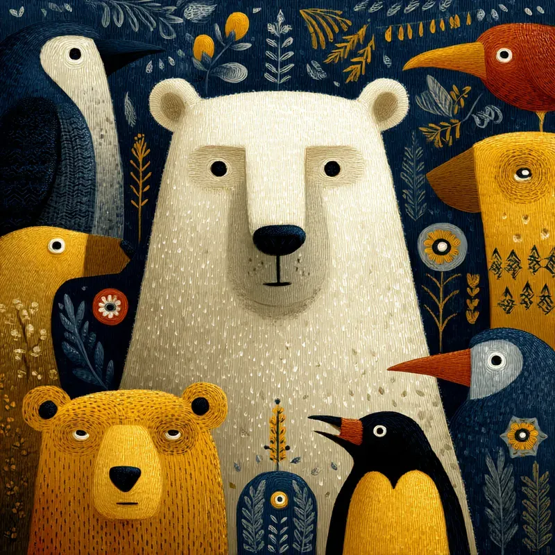 Whimsical Folk Art Seasons