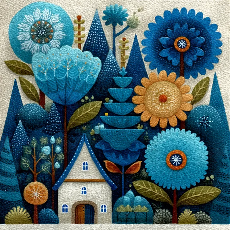 Whimsical Folk Art Seasons