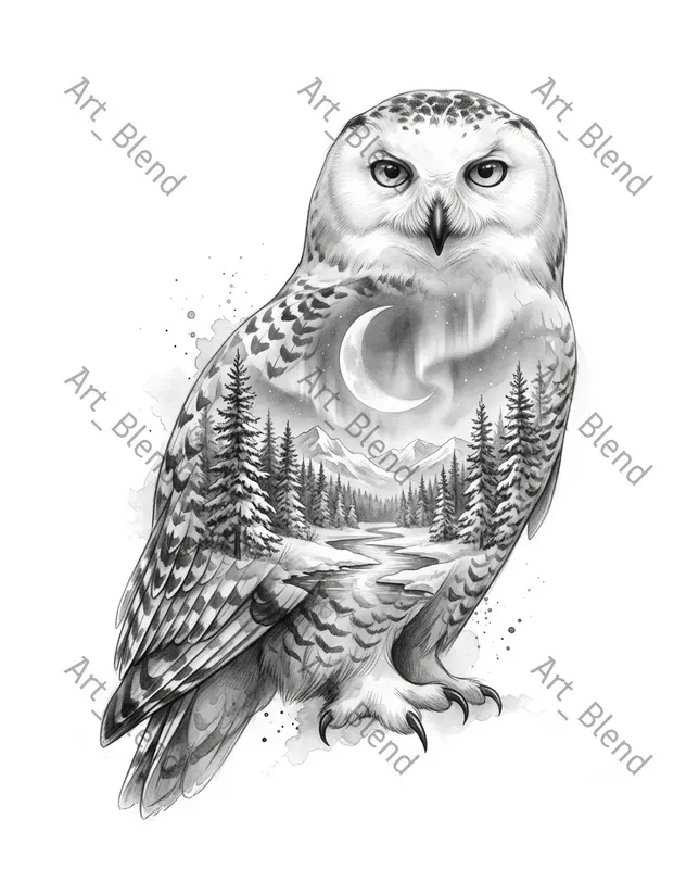 Monochrome Double Exposure Art