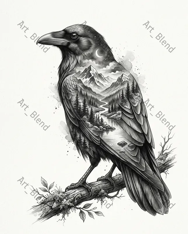 Monochrome Double Exposure Art
