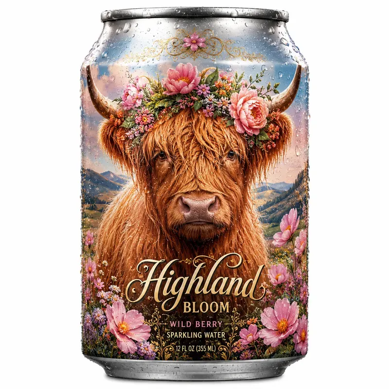 Highland Bloom Can Art