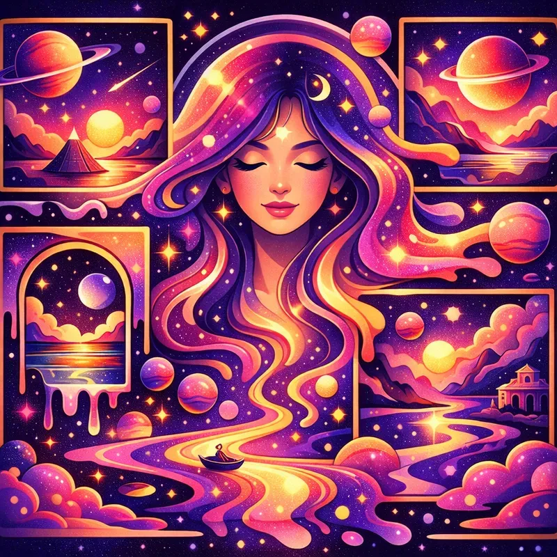 Cosmic Psychedelic Dream Collages