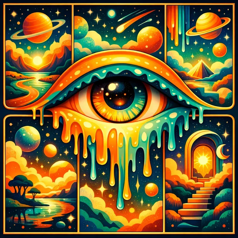 Cosmic Psychedelic Dream Collages